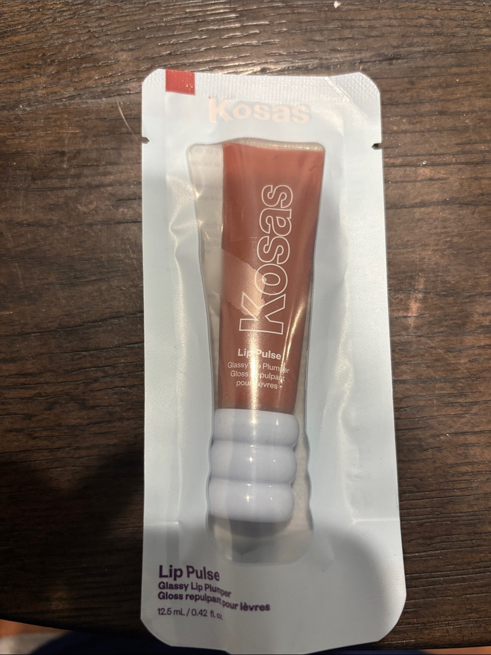 Kosas Lip Pulse Glassy Lip Plumper - Terracotta with White Cap
